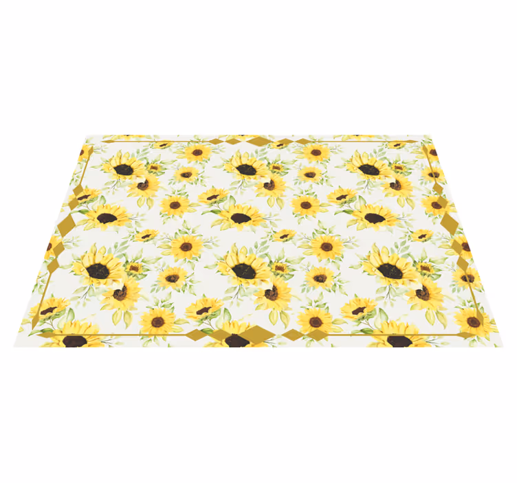 Covor frumos din floarea soarelui din acuarela - TenStickers