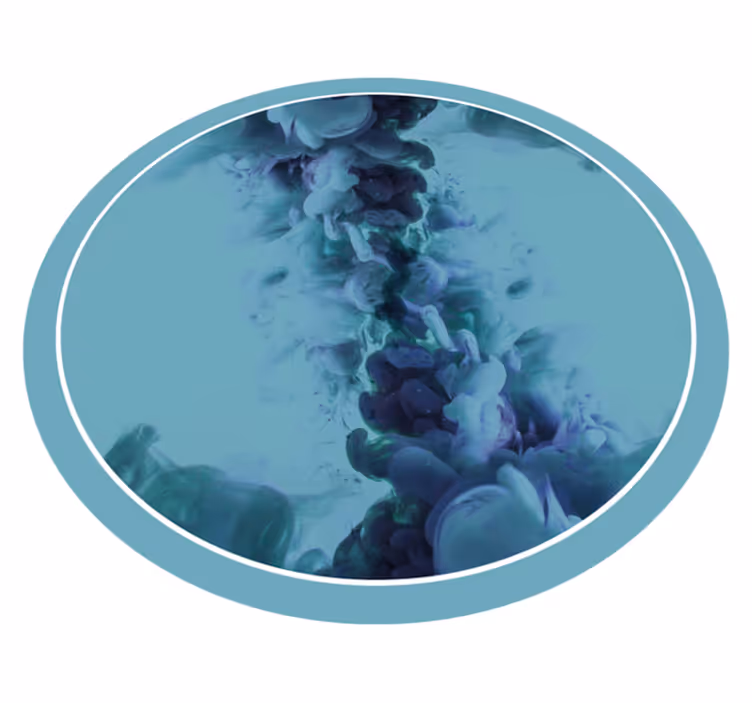 Covor de vinil pentru baie valuri fluide turcoaz - TenStickers