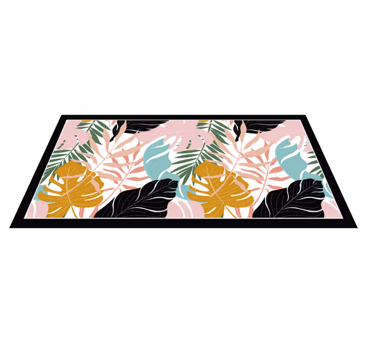 Covor vinil cu aspect de natura paletă de frunze tropicale - TenStickers