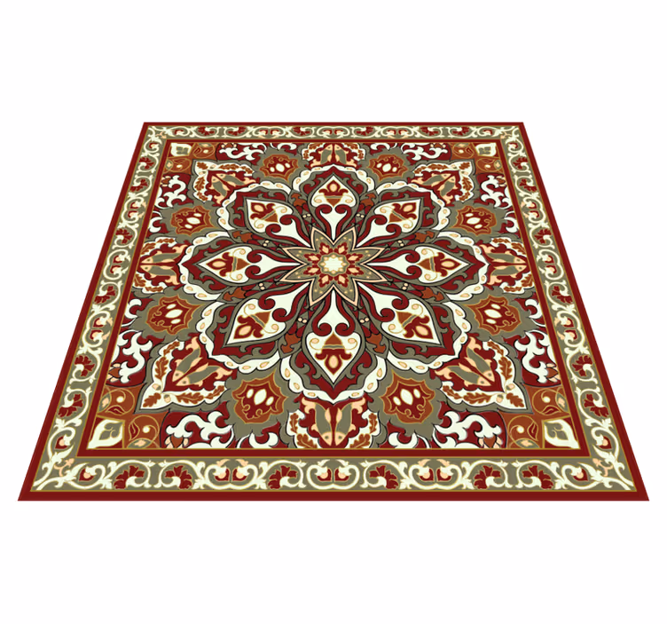 Covor de vinil mozaic motiv floral detaliat - TenStickers