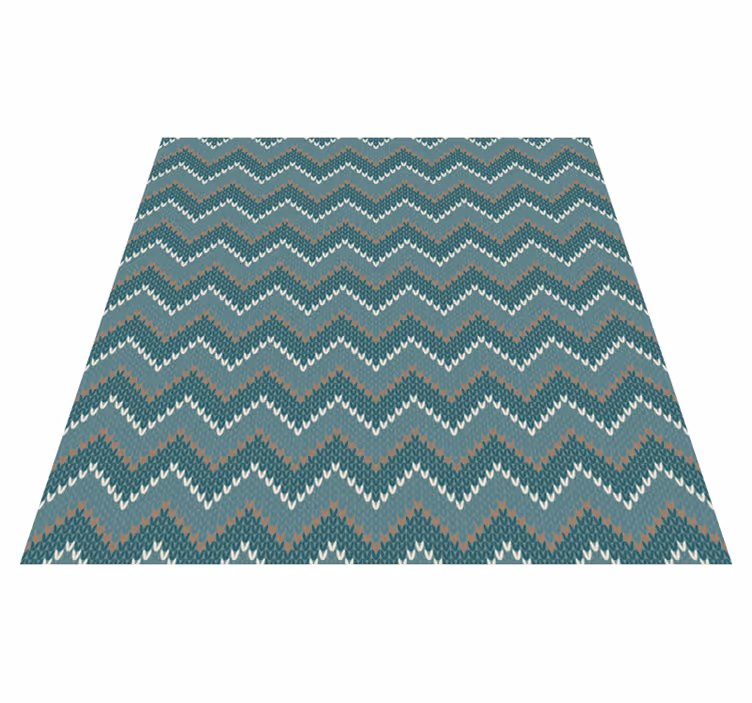 Covor de vinil etnic motivul valurilor chevron - TenStickers