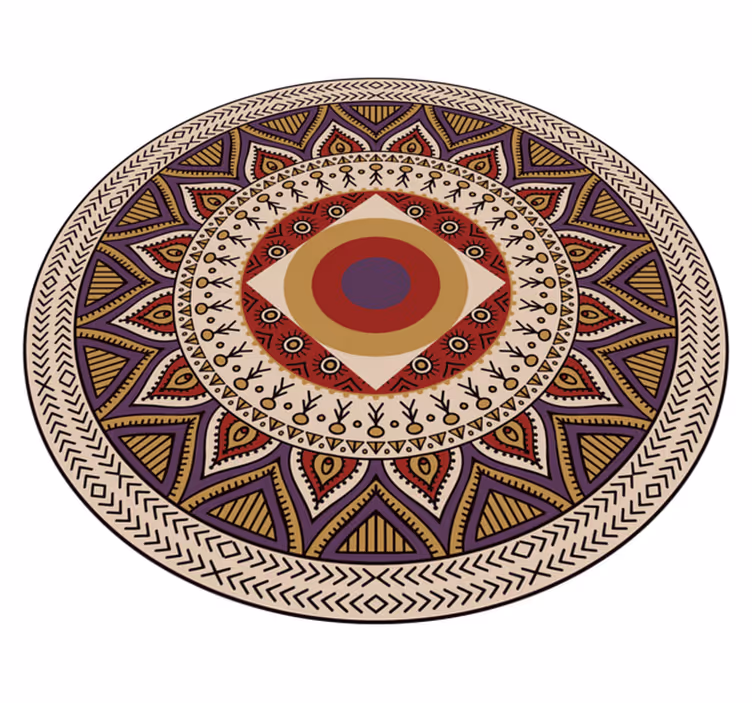 Covor vinil mandala model circular vibrant - TenStickers