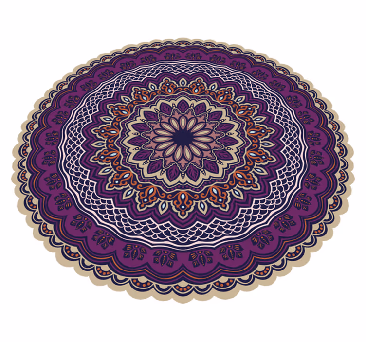 Covor vinil mandala design violet vibrant - TenStickers