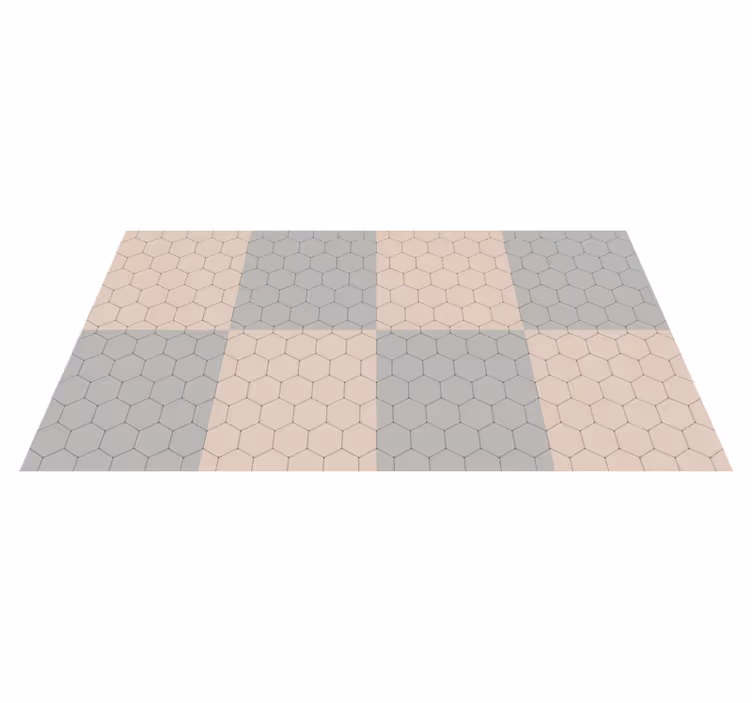 Covor de vinil geometric hexagonal elegant - TenStickers