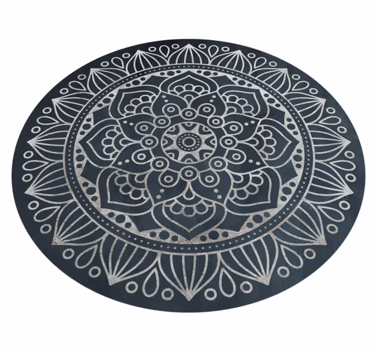 Covor vinil mandala conceptul gri complex - TenStickers