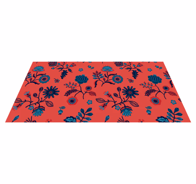 Covor vinil flori și plante imprimeu floral vibrant - TenStickers