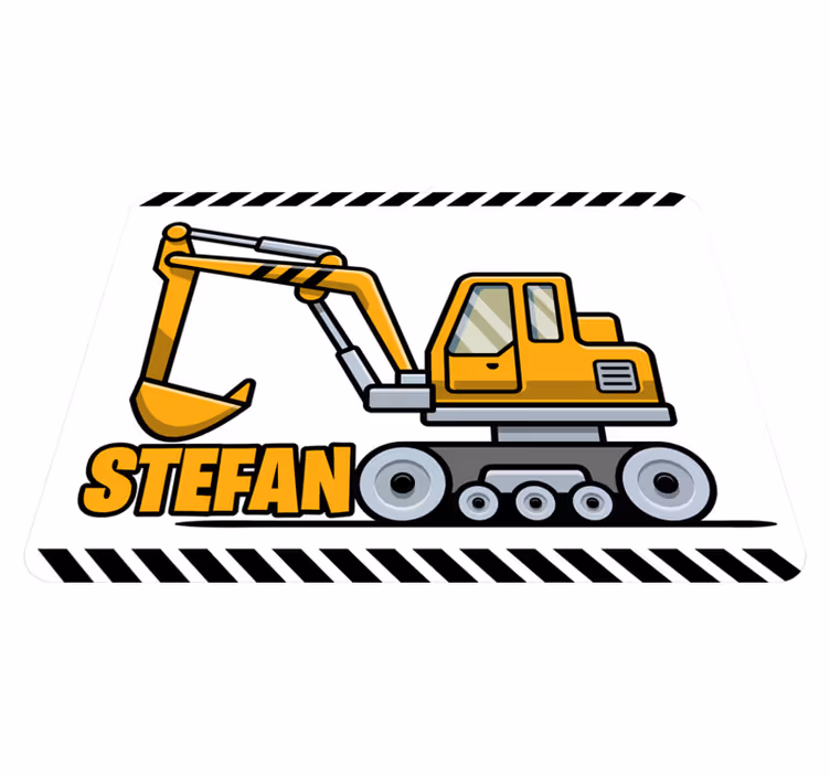 Alții covor de vinil vehicul de construcții personalizat - TenStickers
