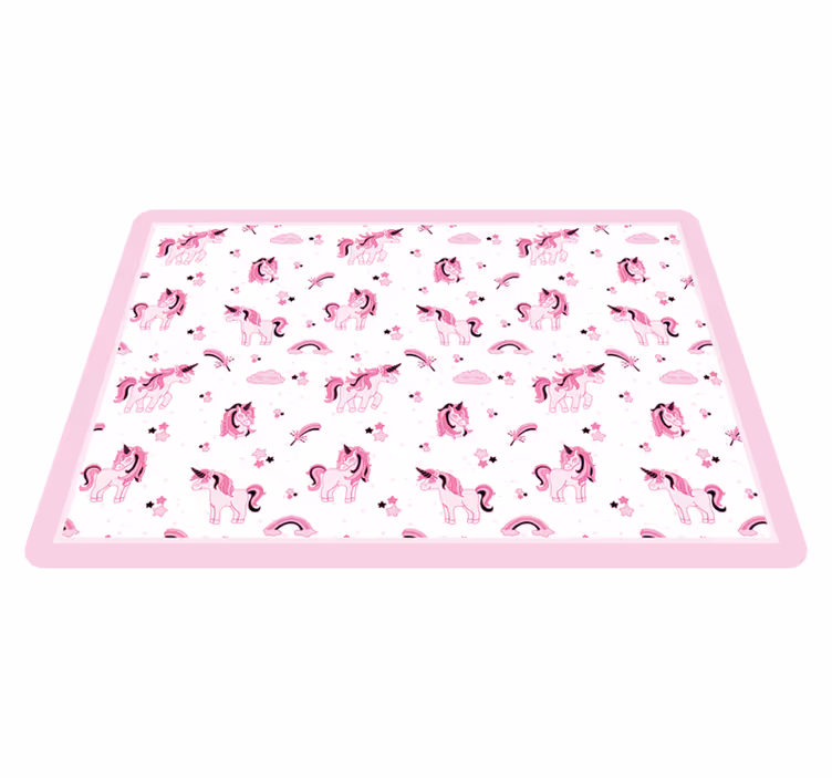 Covor de vinil pentru copii tărâmul fantastic al unicornilor - TenStickers