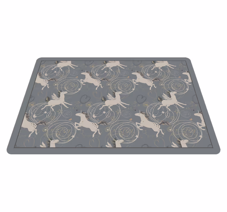 Covor de vinil pentru copii design fantezist cu unicorni - TenStickers