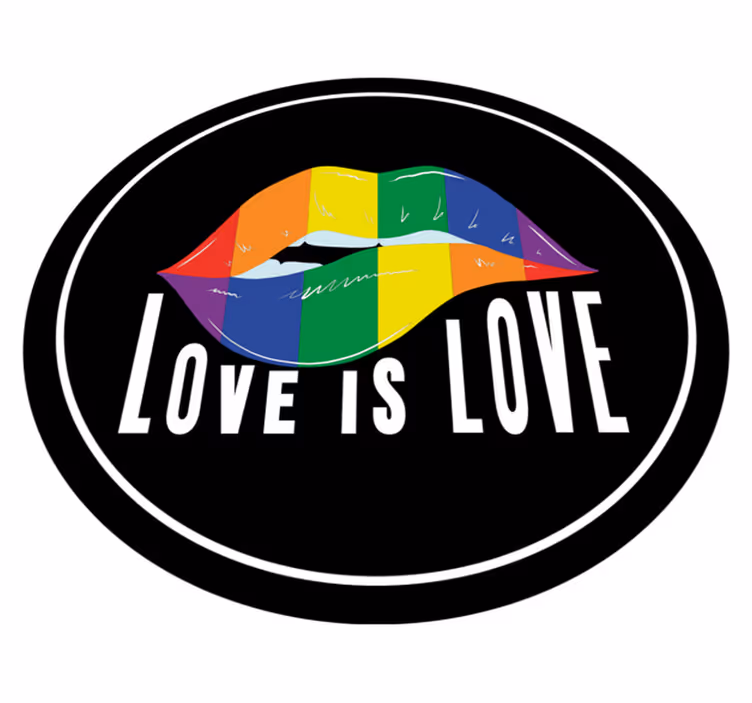 Covoare de vinil cu fraze motiv colorat al buzelor - TenStickers
