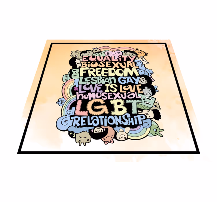 Covoare de vinil cu fraze mesaj lgbt colorat - TenStickers