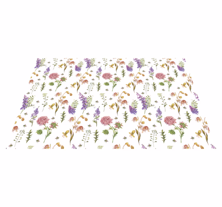 Covor vinil flori și plante aranjament floral vibrant - TenStickers