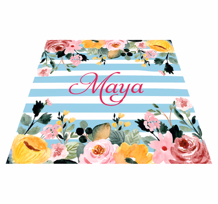 Covor vinil dormitor design botanic personalizat - TenStickers