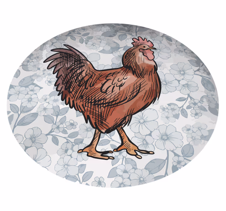 Covor vinil animal cocoș fermecător - TenStickers