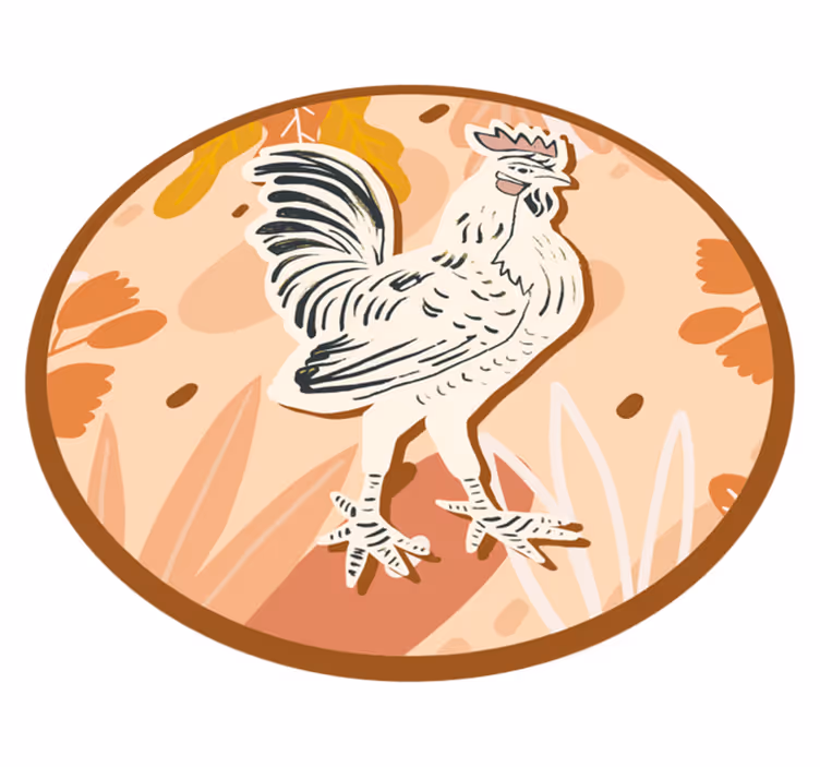 Covor vinil animal cocoș încântător - TenStickers