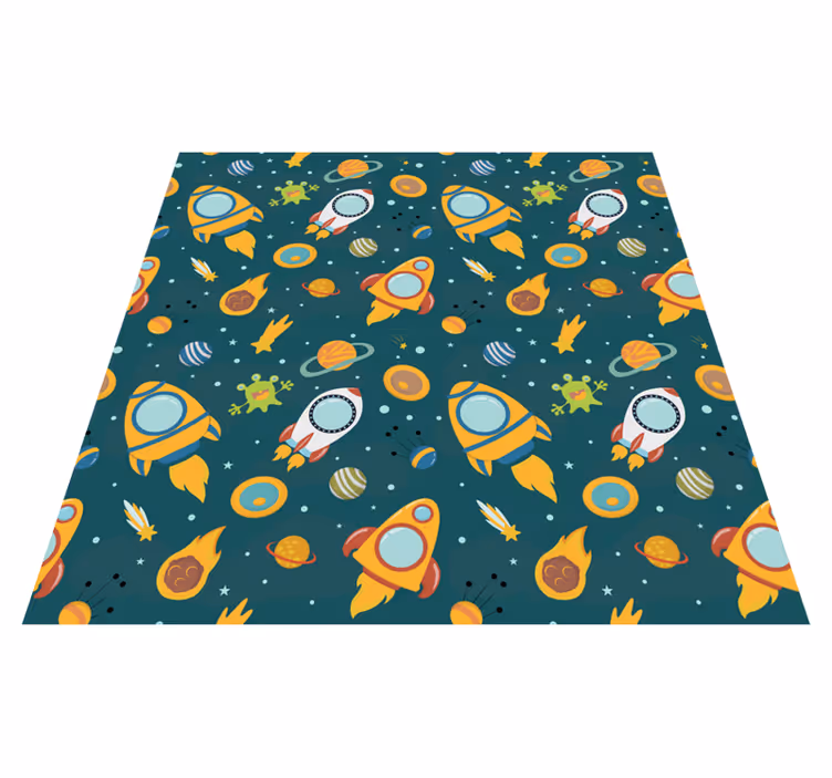 Covor de vinil stele aventură spațială cu rachete - TenStickers