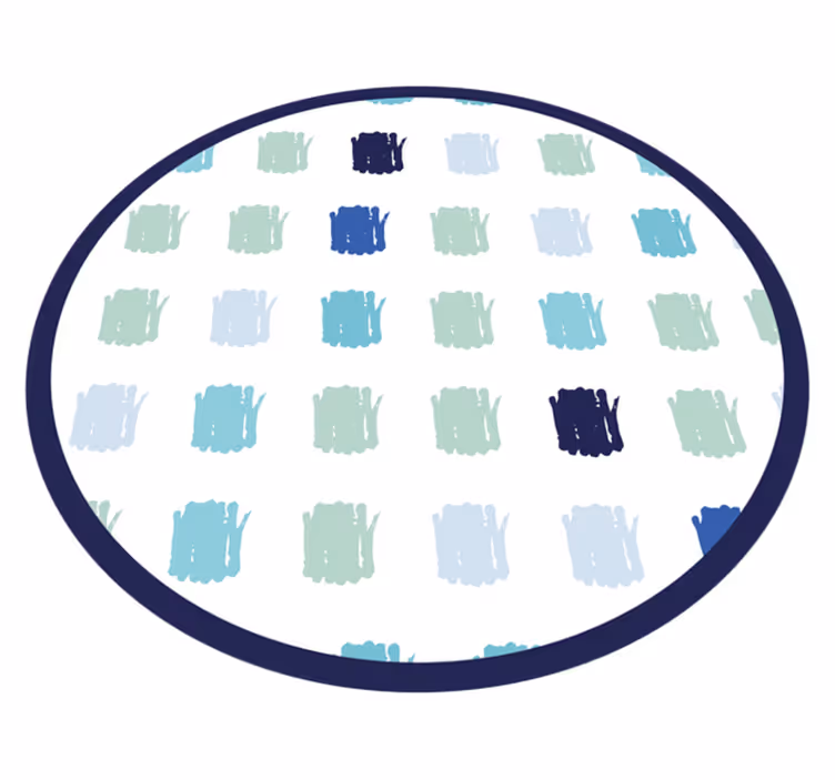 Covor vinil minimalist tușe de vopsea albastră - TenStickers