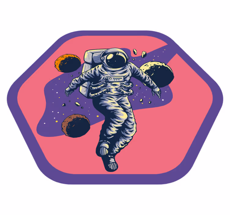 Covor de vinil stele călătorie de explorator spațial - TenStickers