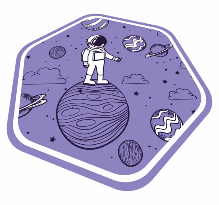 Covor de vinil stele conceptul de aventură cosmică - TenStickers