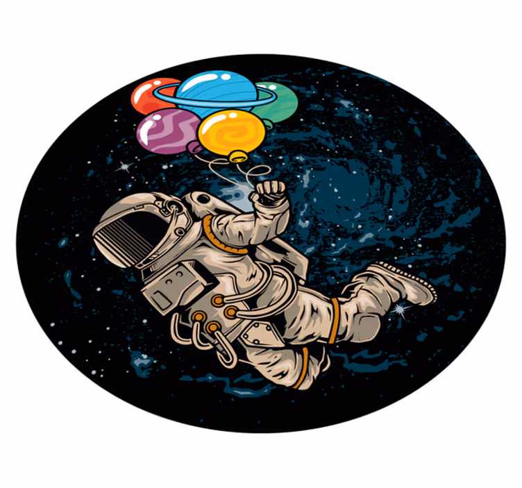 Alții covor de vinil astronaut cu baloane - TenStickers