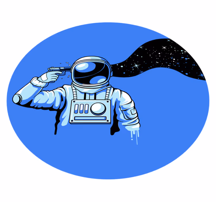 Covor de vinil Adolescenți scenă cosmică astronaută - TenStickers