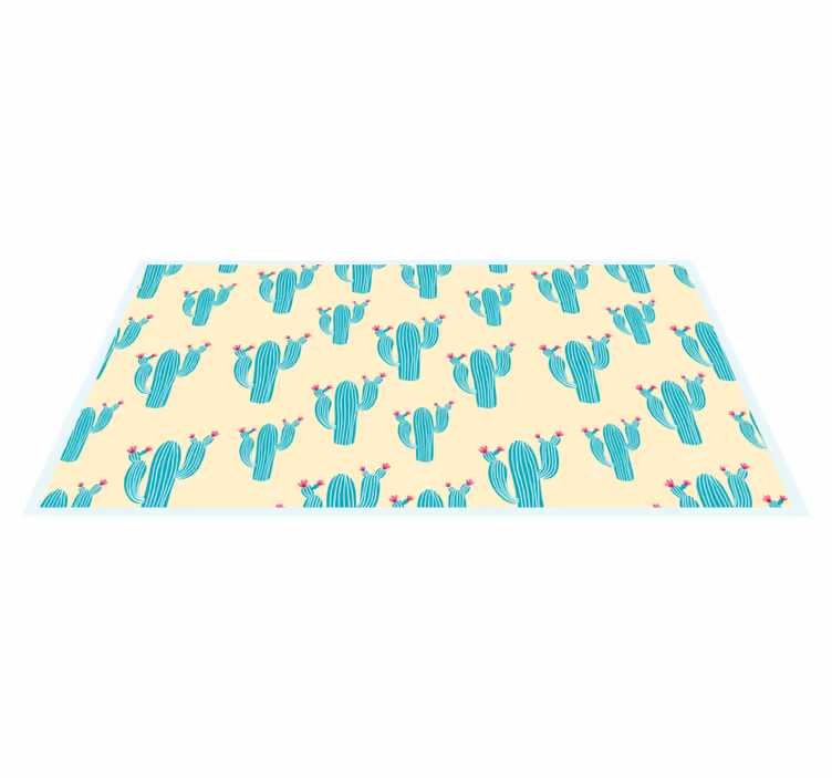 Covor vinil cu aspect de natura motiv de cactus - TenStickers