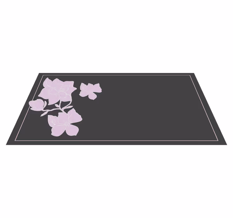 Covor vinil flori și plante aranjament roz - TenStickers