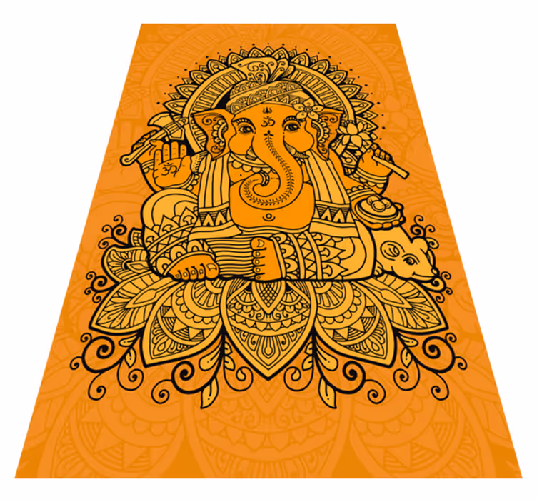 Covor de vinil etnic ilustrație ganesh - TenStickers
