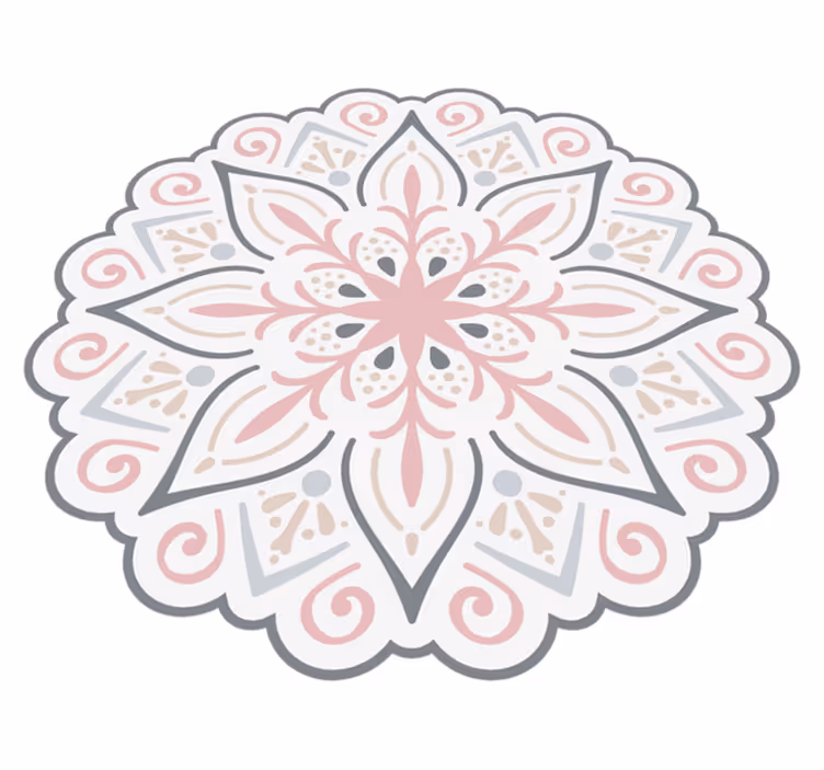 Covor vinil mandala element floral grațios - TenStickers