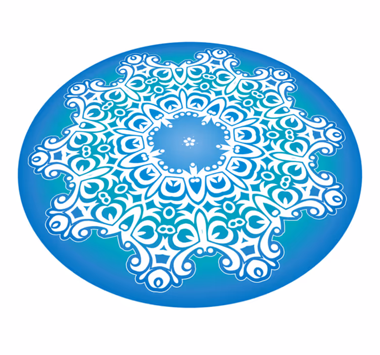 Covor vinil mandala ornament botanic elaborat - TenStickers