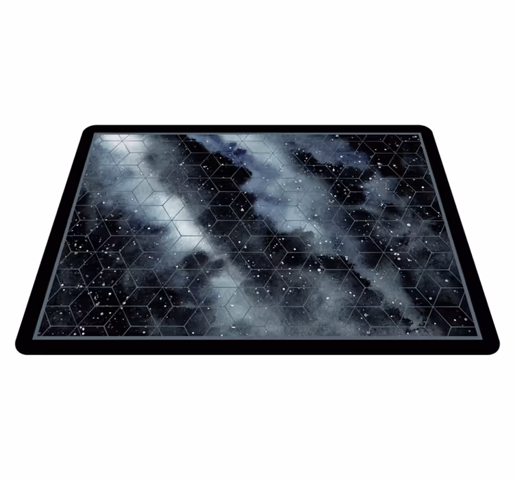 Covor de vinil Adolescenți model hexagonal de galaxie - TenStickers
