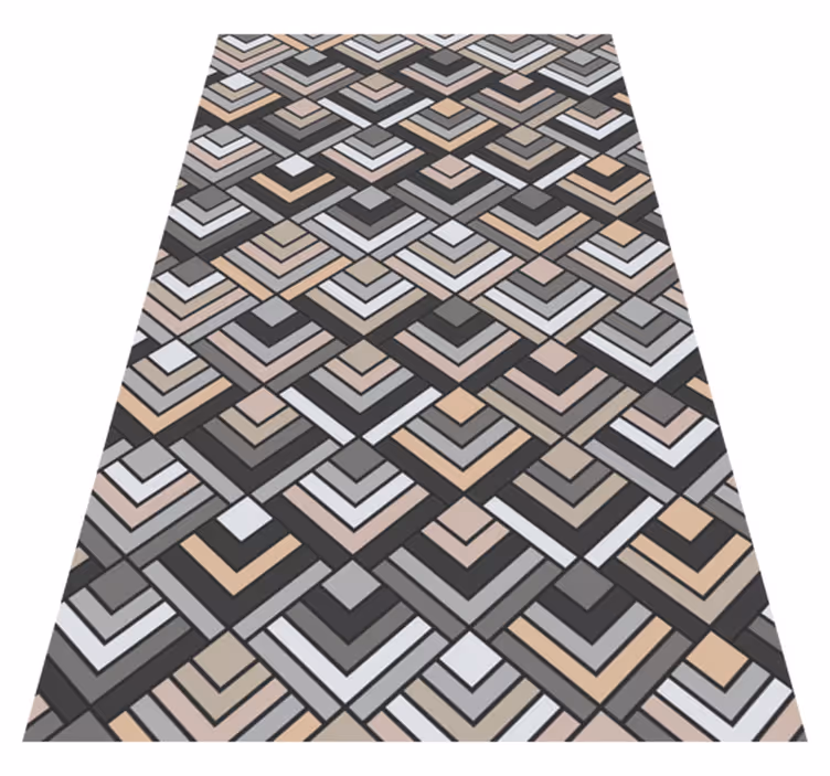 Covor de vinil geometric forme chevron stratificate - TenStickers