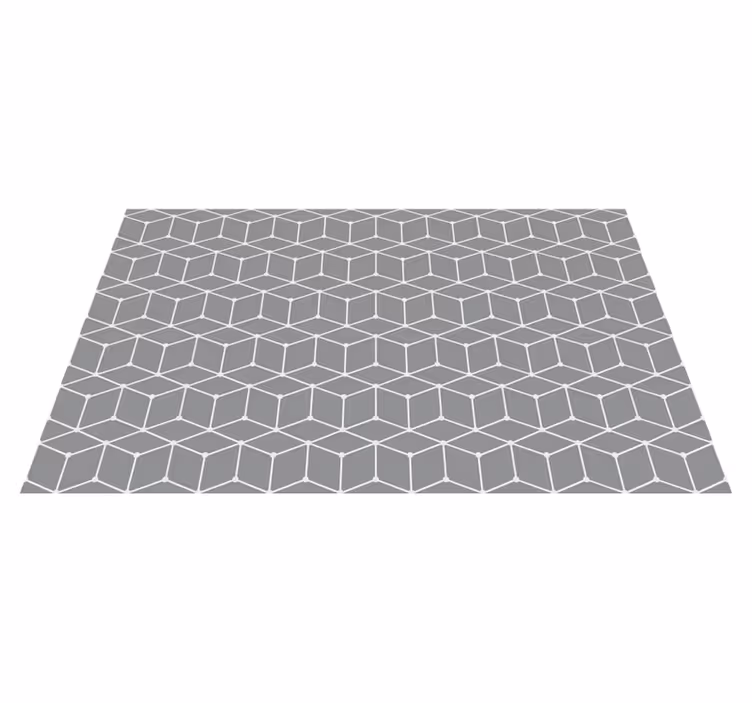 Covor de vinil geometric cu model elegant gri - TenStickers