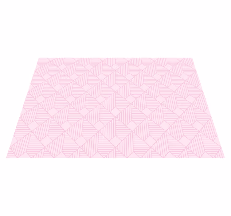 Covor de vinil geometric modele elegante roz - TenStickers