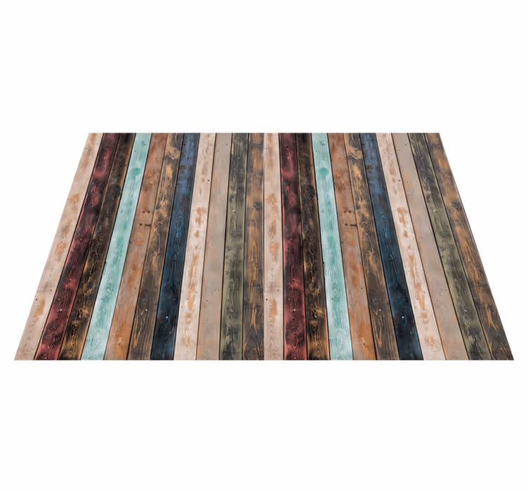 Covor vinil lemn scânduri clasice colorate - TenStickers