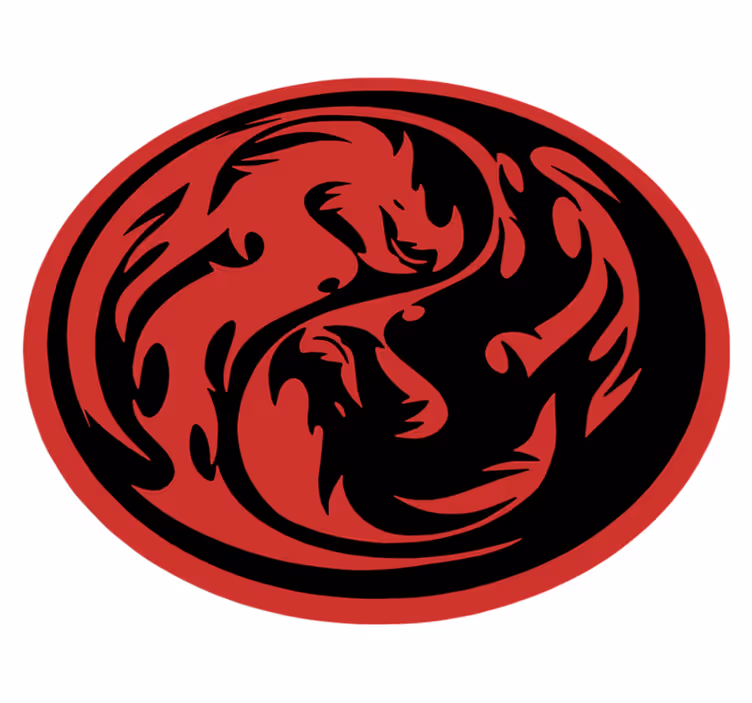 Covor vinil animal vârtejuri de dragon - TenStickers