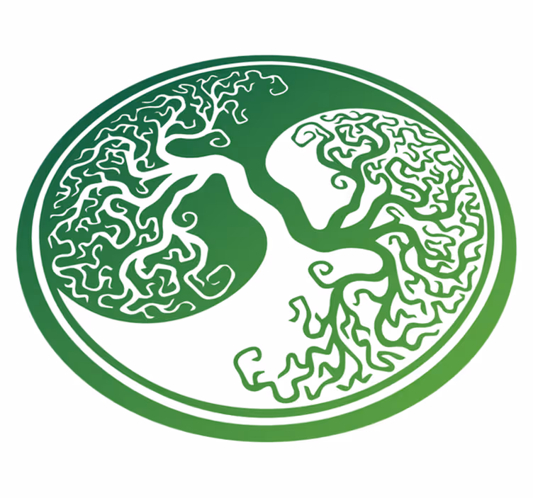 Covor vinil cu aspect de natura design complex al copacului - TenStickers