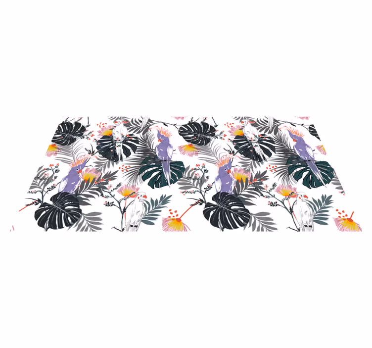 Covor de vinil hol aranjament de frunze tropicale - TenStickers