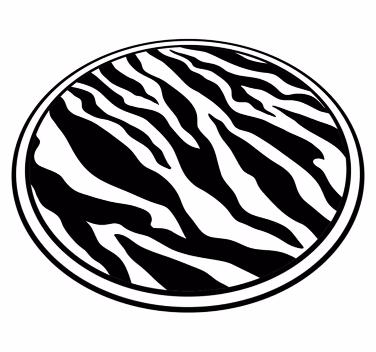 Covor animal negru cu model zebră - TenStickers