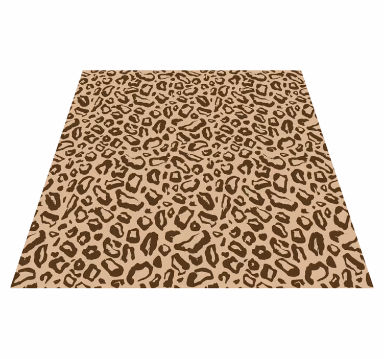Covor vinil print animalier imprimeu cu pete de leopard maro - TenStickers