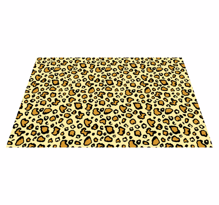 Covor vinil print animalier model leopard jucăuș - TenStickers