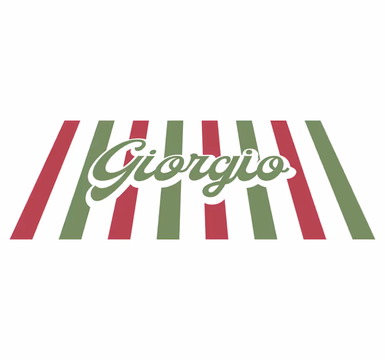 Covor de vinil cu nome steag italian - TenStickers