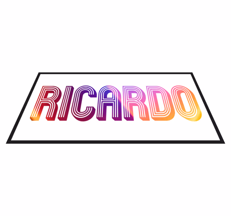 Covor de vinil Adolescenți nume personalizat neon - TenStickers