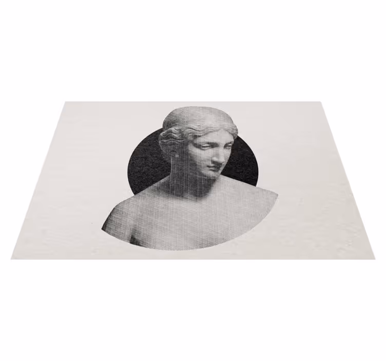 Covor vinil minimalist profil de sculptură clasică - TenStickers