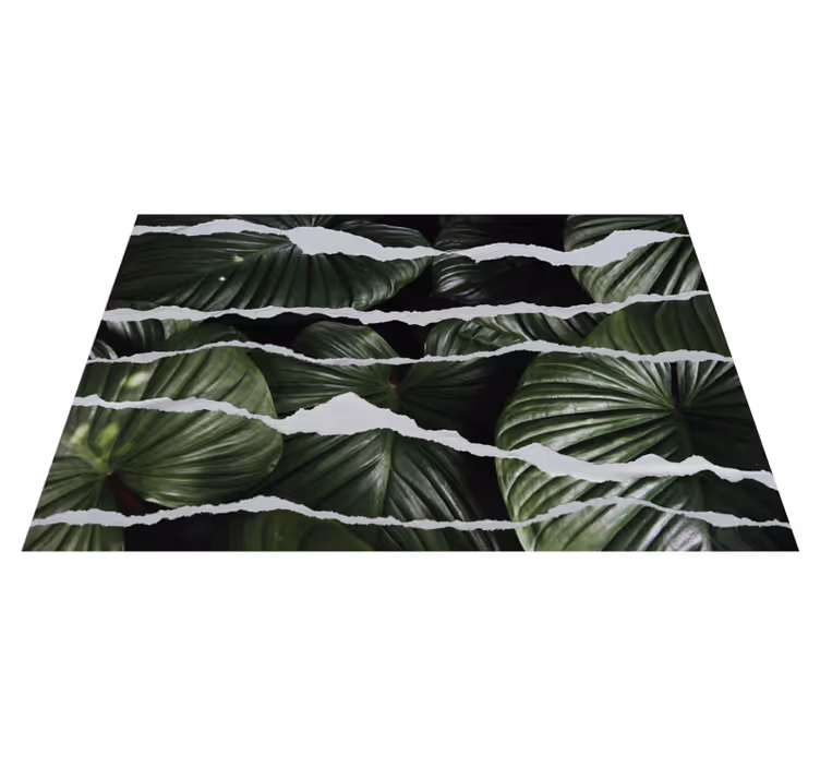 Covor vinil cu aspect de natura model de frunze rupte - TenStickers