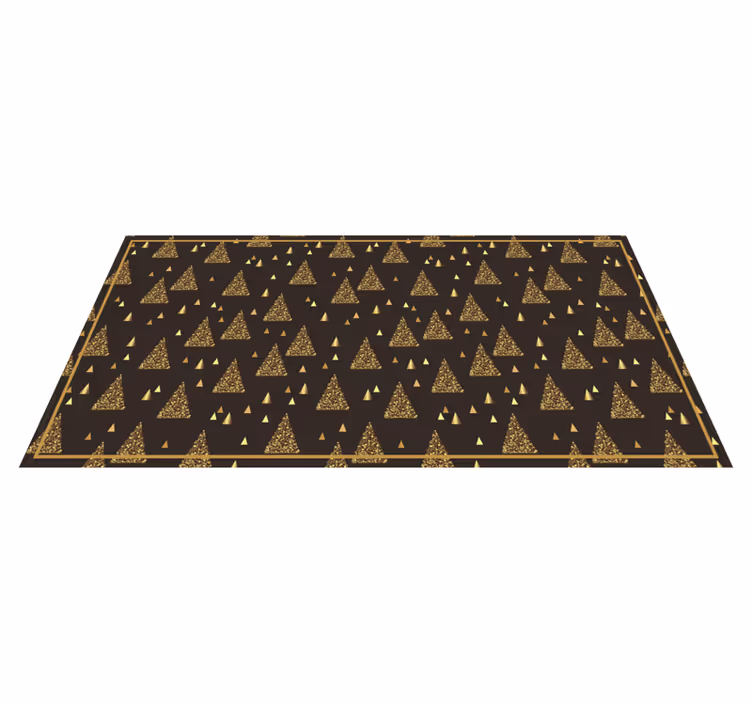 Covor vinil Crăciun modele de triunghiuri festive - TenStickers