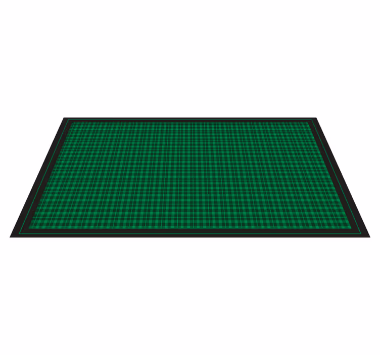Covor de vinil geometric model verde în carouri - TenStickers