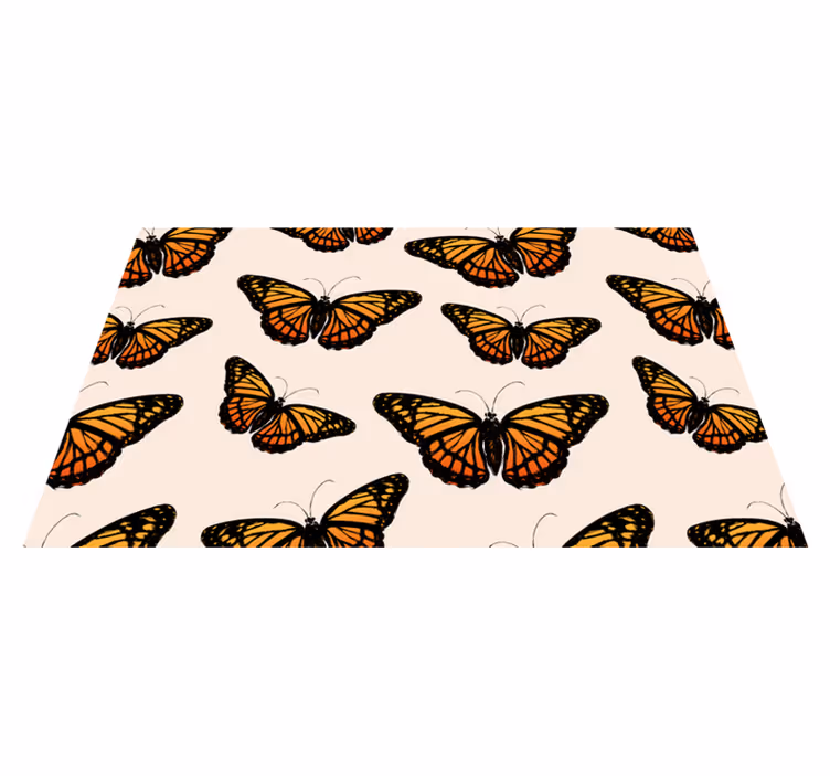 Covor vinil animal motiv vibrant al fluturilor - TenStickers