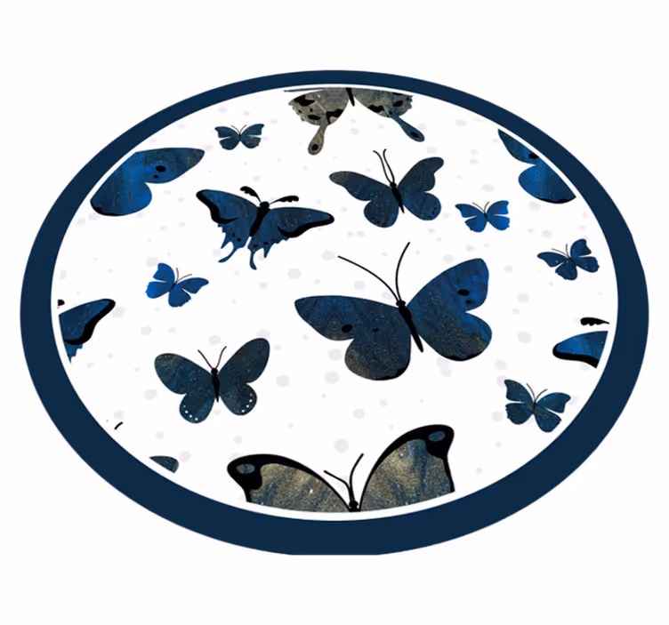 Covor vinil animal motivul fluturilor albastre - TenStickers