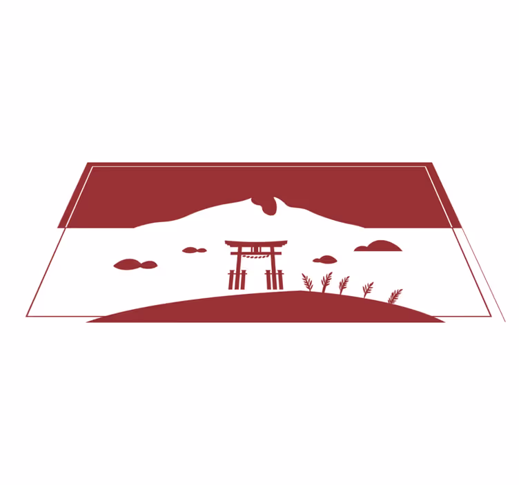 Covor de vinil harta lumii peisaj japonez - TenStickers